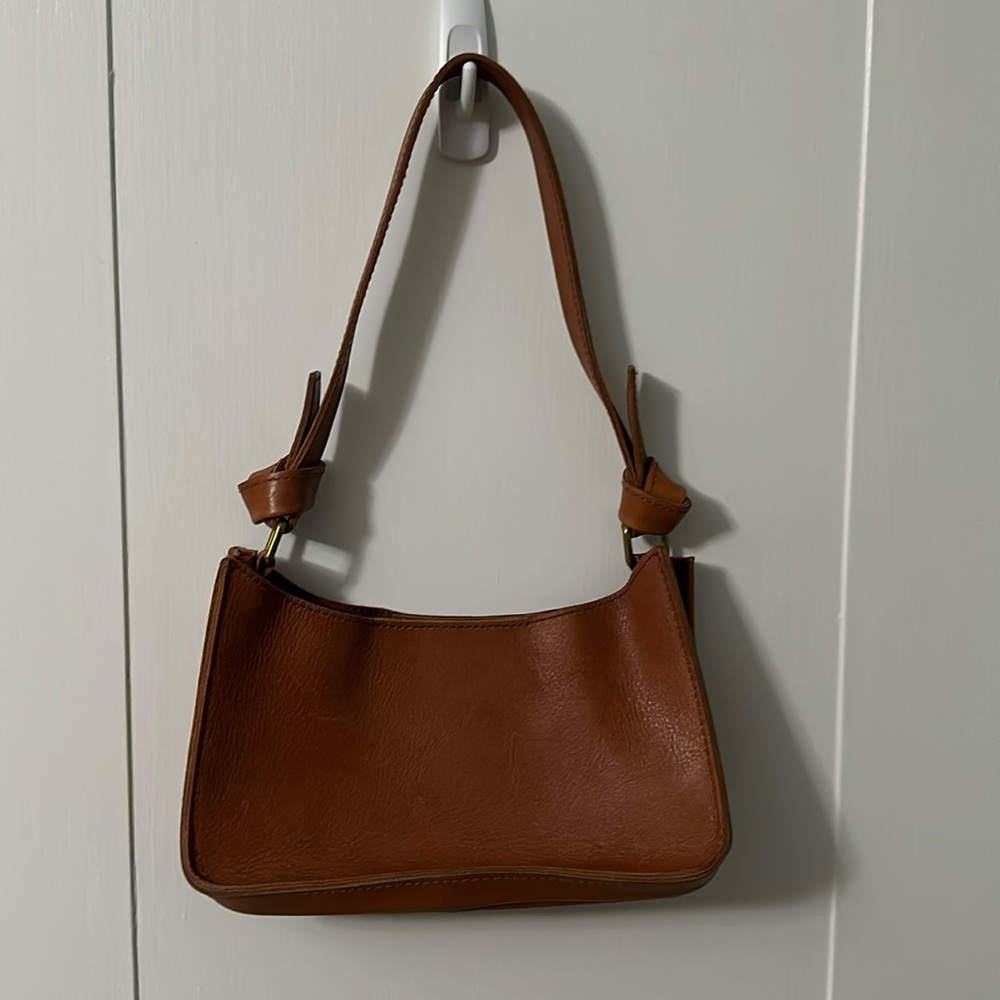 Madewell Small Brown Leather Shoulder Bag